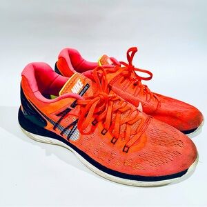 Nike Mens LunarEclipse 5 Running Shoes - Hot Lava/Volt/White